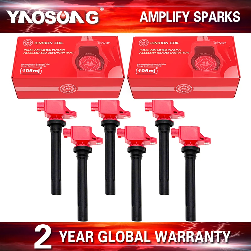 4/6x Ignition Coils UF562 33400-65J00 For Suzuki Grand Vitara SX4 SX 4 SX-4 Hatchback Sedan 2007-2009 2.0L 2.7L L4 V6 J20A