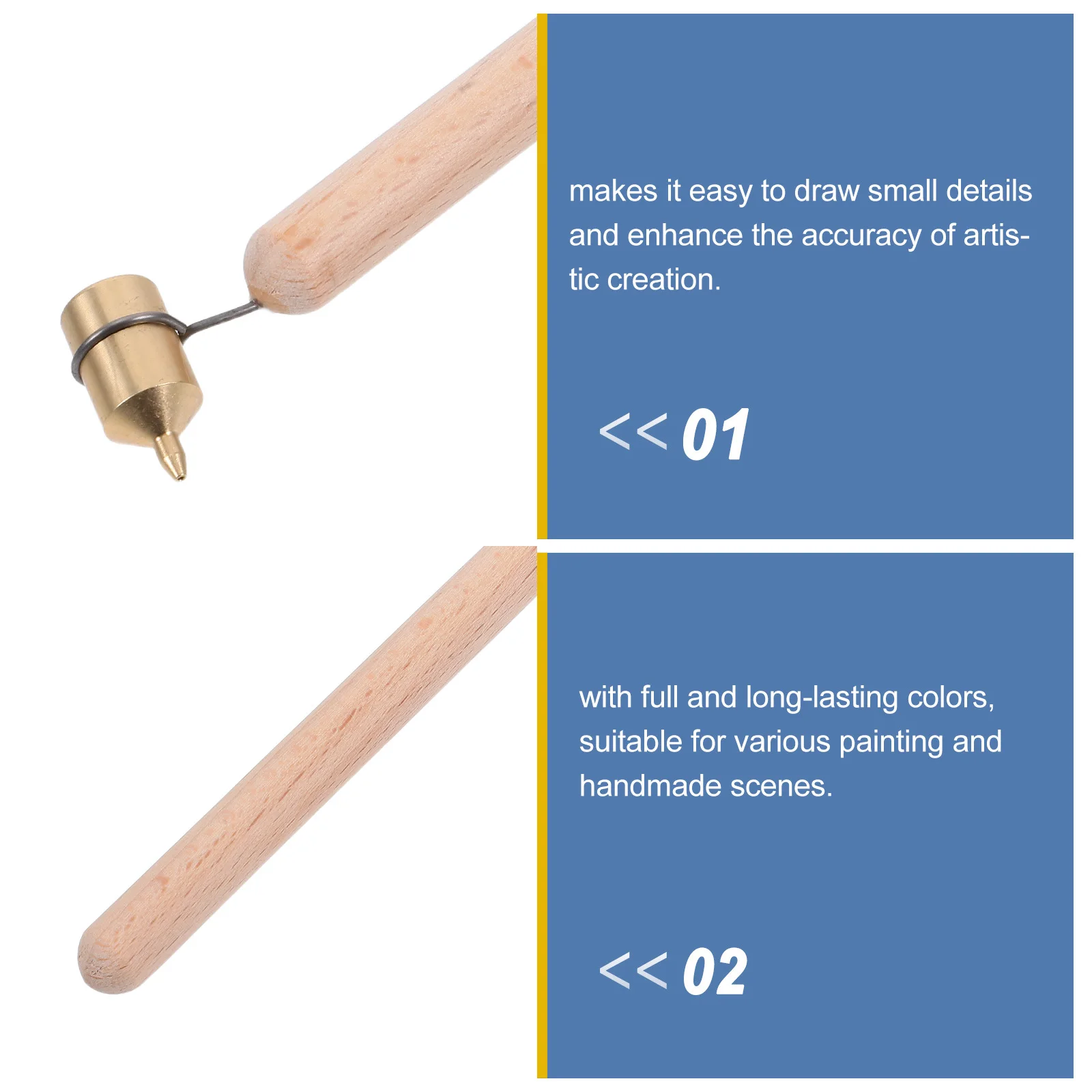 Fine Line Fluid Painting Pen 0.4mm Fine Tip Detailing Pen Smooth Ink Flow Ergonomic Grip Ceramic Glass Painting Tool Masking