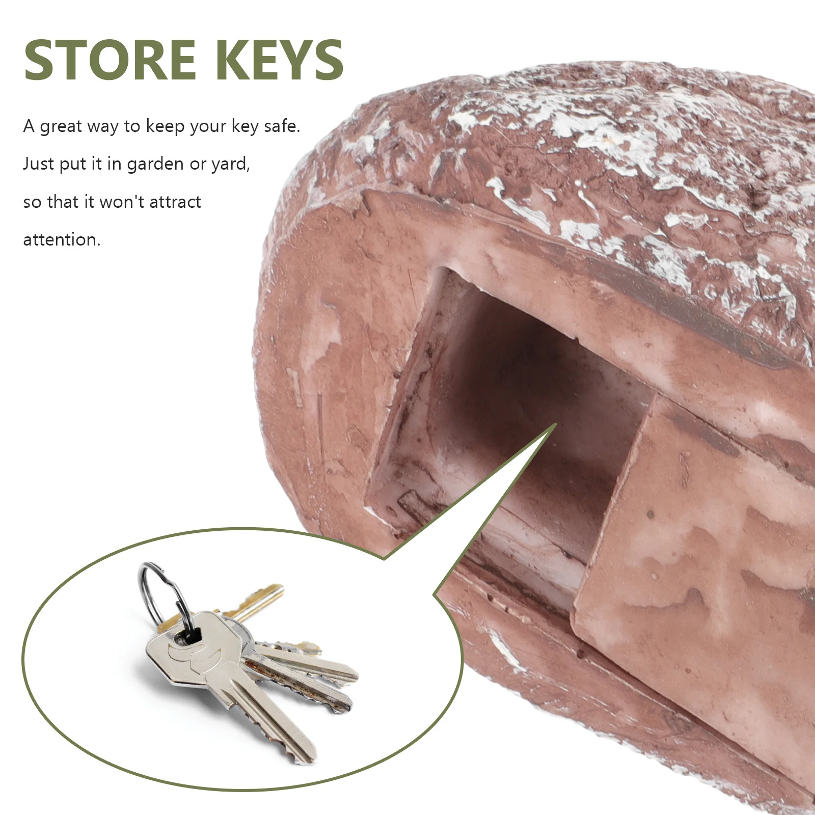 Fake Rock Key Holder Stone Key Hider Outdoor Garden Resin Safe Box For Spare Keys Storage Waterproof Durable Security Case