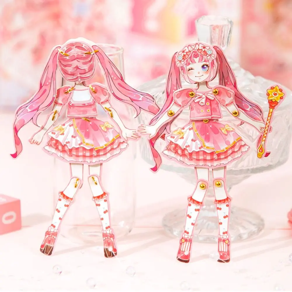 DIY Paper Puppet Toy Girls 3D Paper Doll Idol Quiet Book Toys Movable Joint Paper Doll Montessori Kawaii Princess Paper Doll