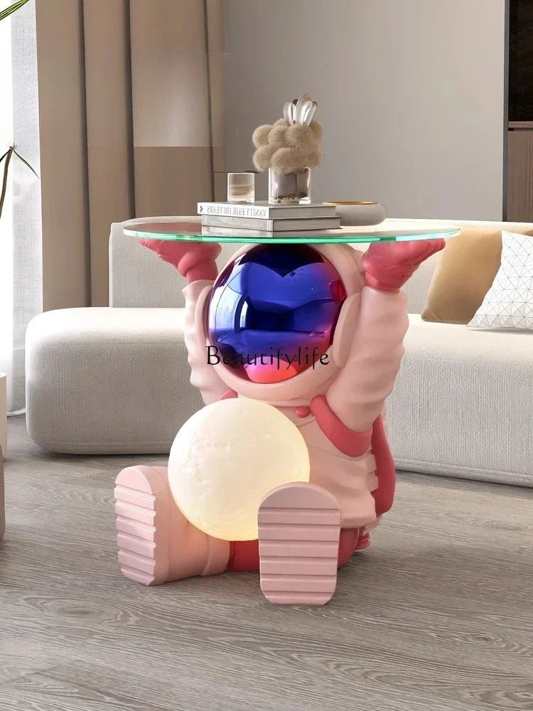 54Astronaut coffee table ornament, living room TV cabinet, sofa side, bedroom luminous side tableSSS