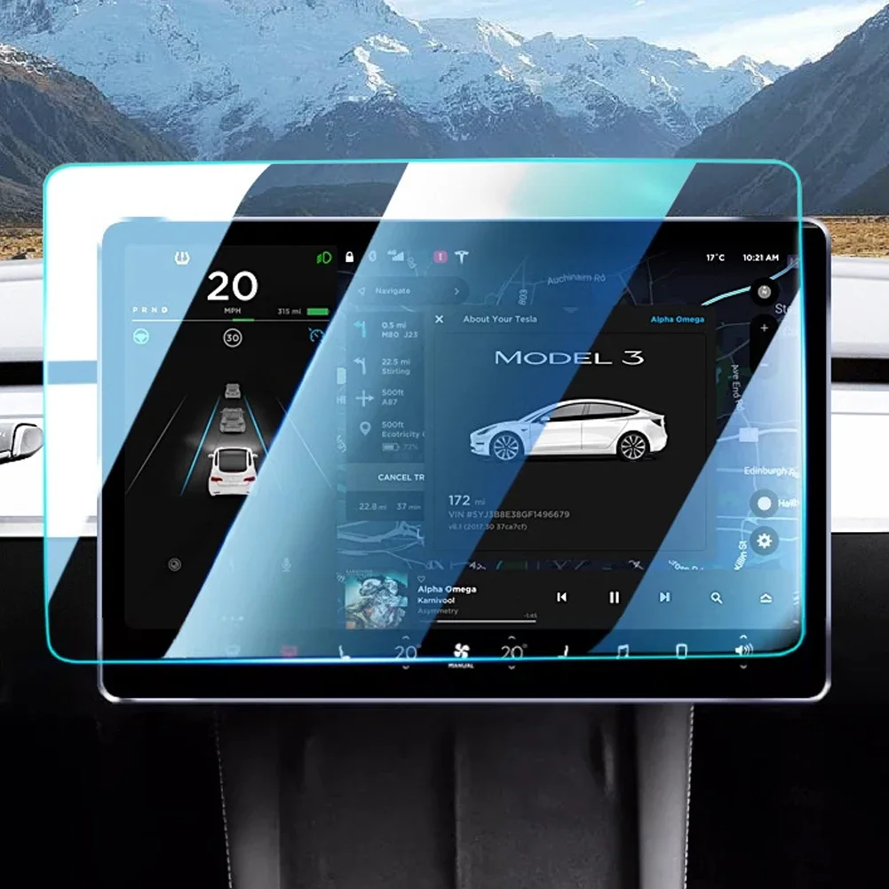 

Защитная пленка из закаленного стекла для Tesla Model 3 Highland Model Y Juniper 2025 Защитная пленка для сенсорного экрана с задним центральным управлением