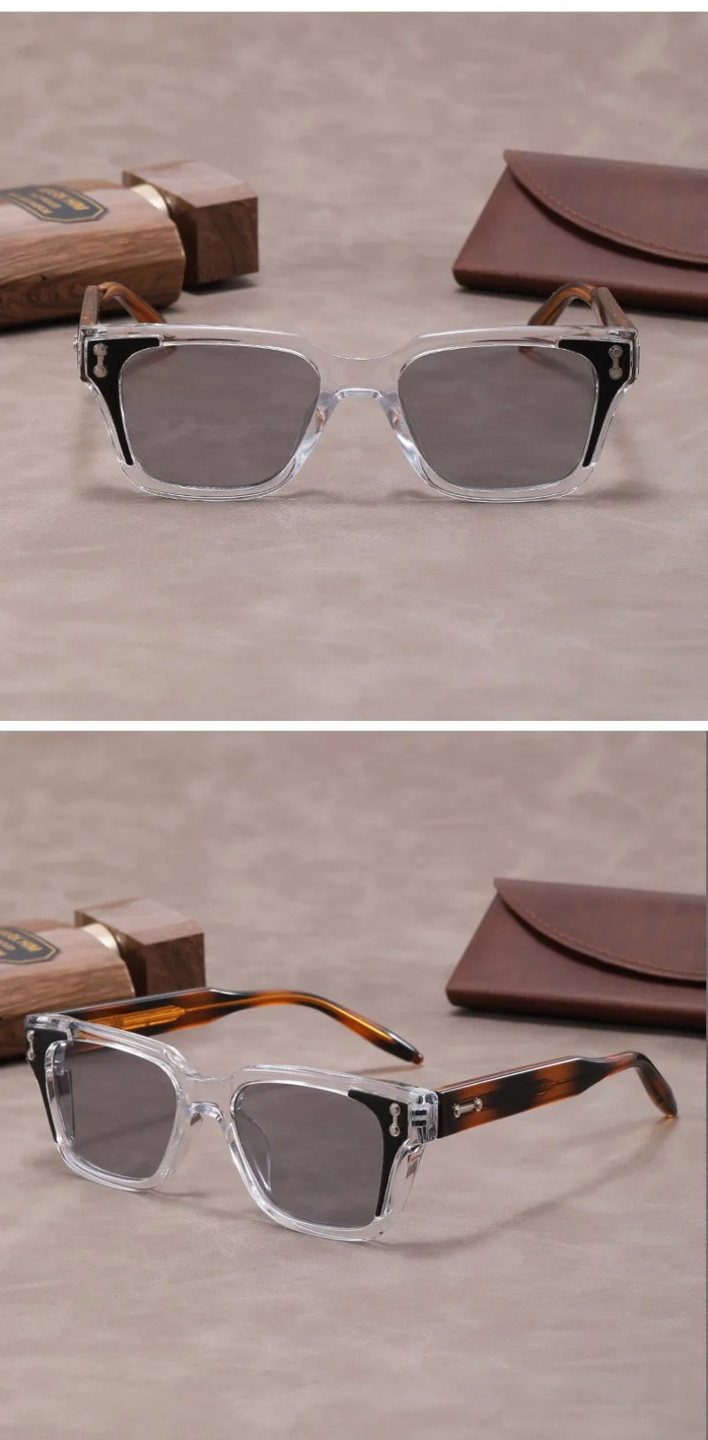 

New classic fashion retro square sunglasses fashion trend men's and women's street sunglasses