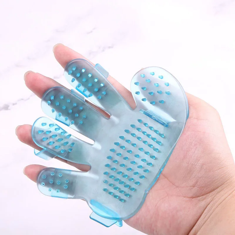 Cepillo de guantes de dedo para Baño de mascotas, cepillo de masaje conveniente Universal para gatos y perros, herramienta de limpieza para mascotas y necesidades diarias, nuevo