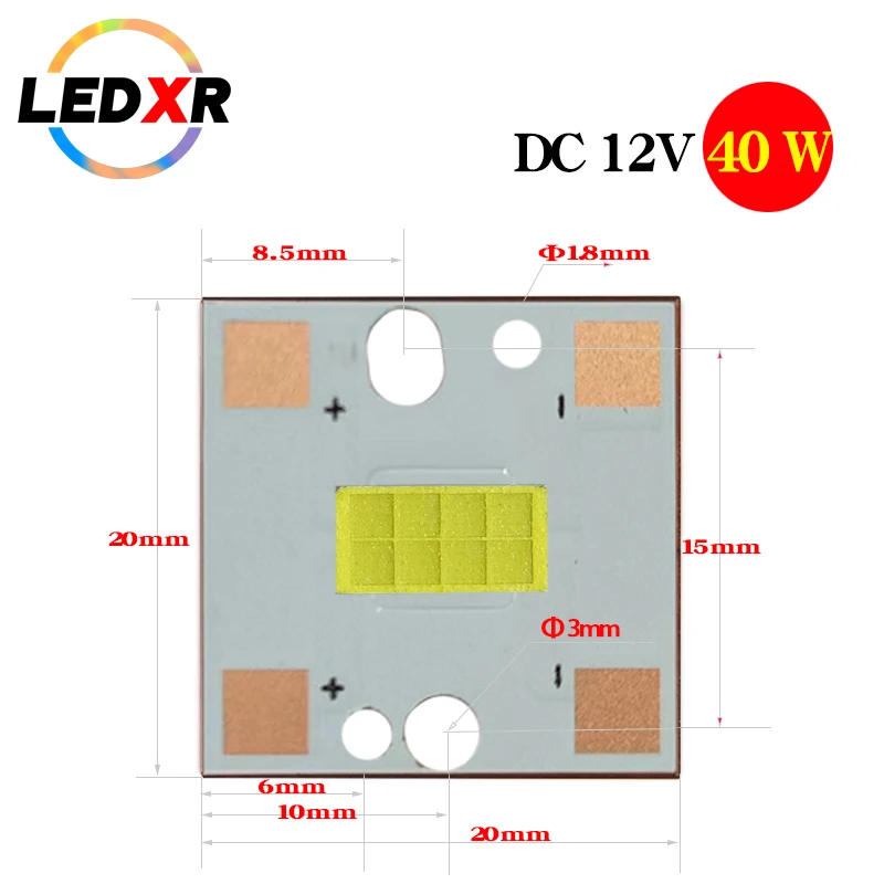 DC 12V led 3570 led chip led 12V reflektor samochodowy reflektor motocyklowy 40W białe światło jasne światło koralik csp chip LED SMD