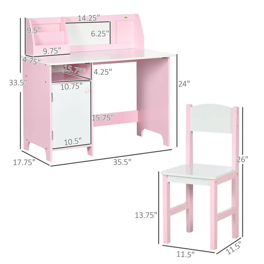 Ensemble bureau et chaises pour tout-petits, bureau d'écriture pour enfants, Table d'étude pour enfants avec tableau blanc, armoire de rangement, meubles pour enfants, Art Gi