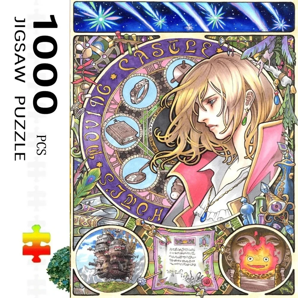 500 Pieces Jigsaw Puzzle for Adults Japanese Cat Anime Paper Puzzles Home Decor Wall Display Festival Gift