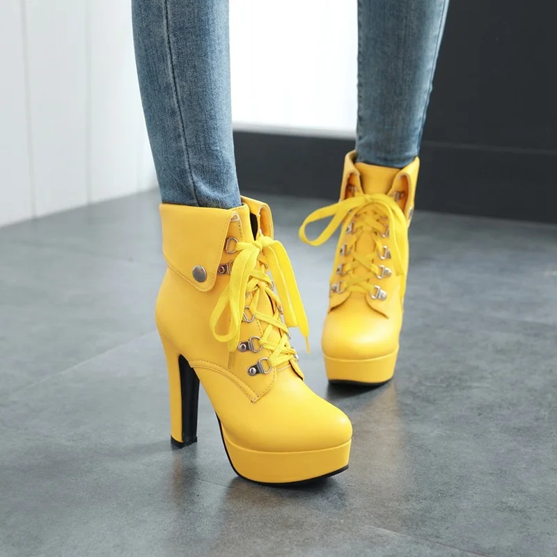 MORAZORA 2024 New fashion lace up women ankle boots for women high heels autumn winter motorcycle boots platform shoes female