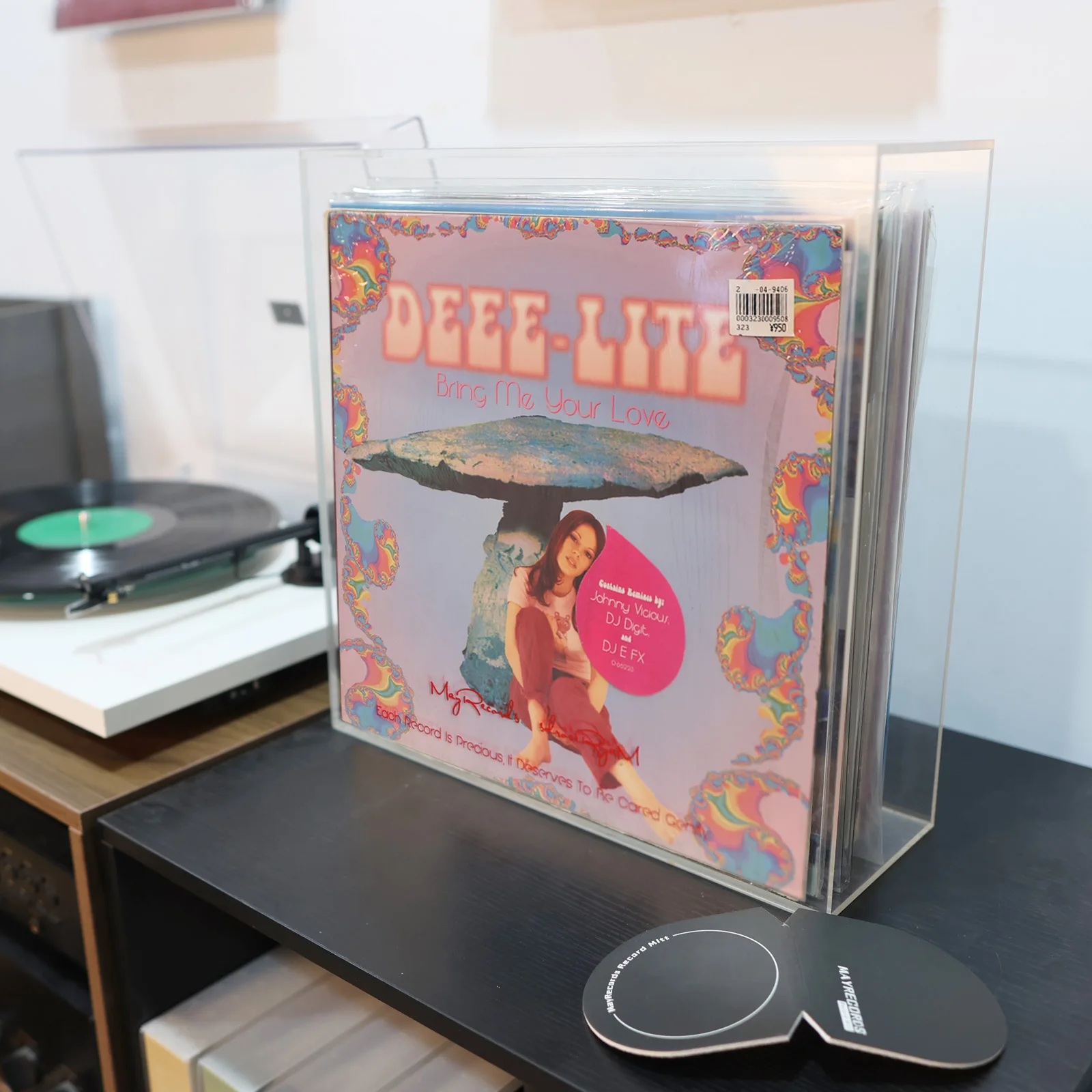 حار 12 بوصة مسجل فينيل خزانة LP جمع صندوق تخزين شفاف قرص أكريليك تخزين حامل المنزل الفينيل LP سجل المنظم