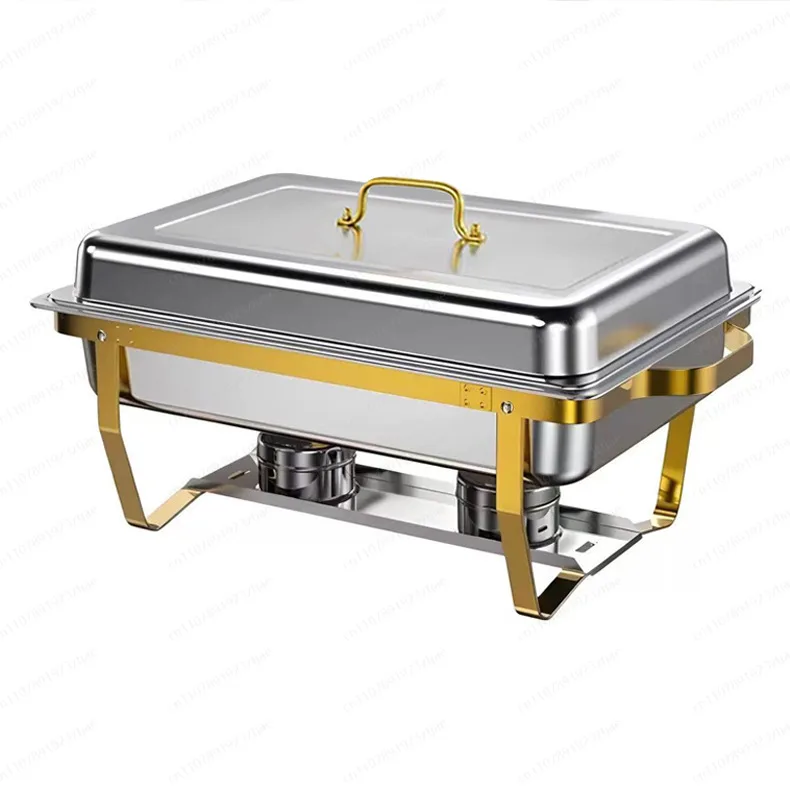 

Складная походная печь из нержавеющей стали, спиртовая горелка, термоизоляционная печь для фуршета, квадратная, золотая