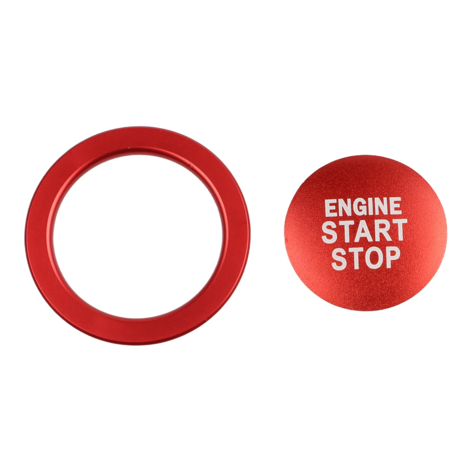 Push Start Accessory Knob Cover Trim Scratch Resistant Conceals Scratches Easy Installation Protects Knobs Red