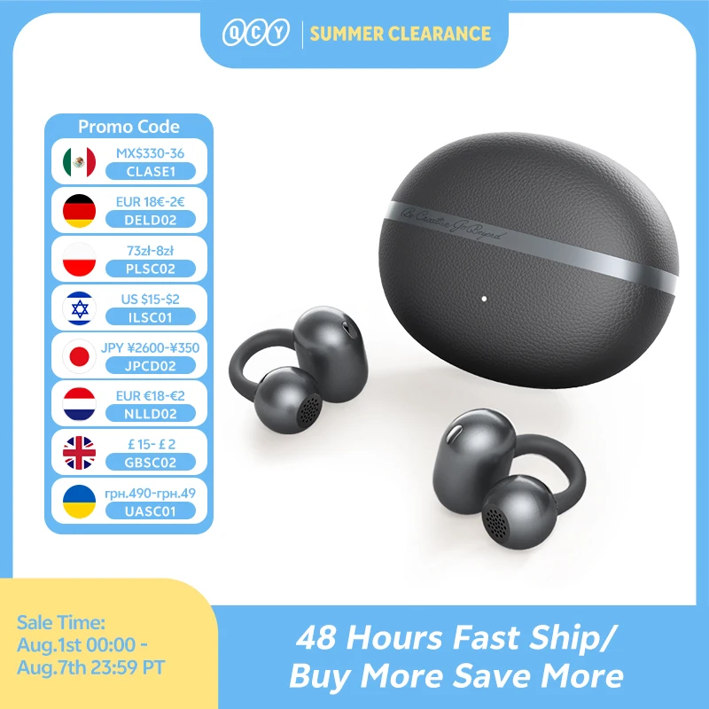 אוזניות QCY Crossky C50 Open Ear Bluetooth 6.0