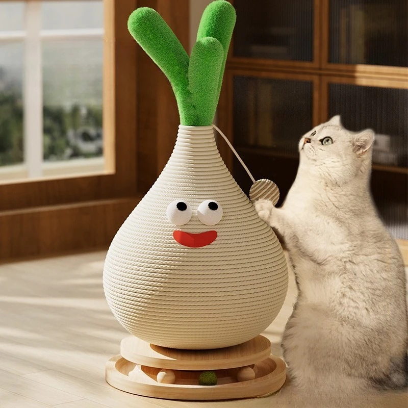 

Small Garlic Sprout Cat Scratcher Bed Sofa Lounge Chair Integrated Scratching Pad Vertical Large Wear Resistant No Shedding Toy