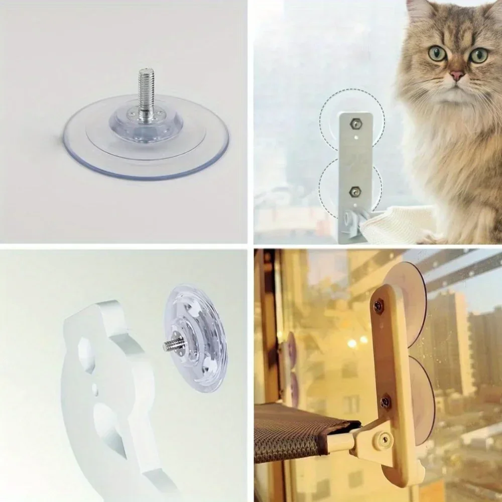 M8 Screw Transparent Rubber Suction Cup Sucker Turn Nut Hooks for Glass Table Tops Storage Tool Wall Picture Hanging Hook