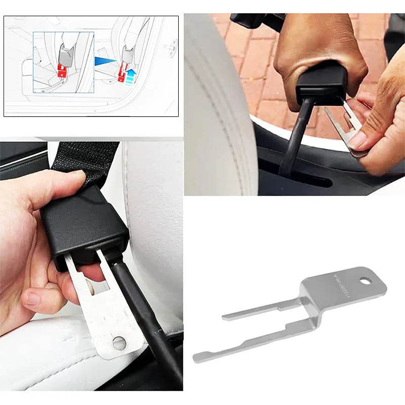 Ausilio per il rilascio della fibbia del seggiolino auto compatibile con Tesla Model 3, strumento di rilascio della cintura di sicurezza strumento