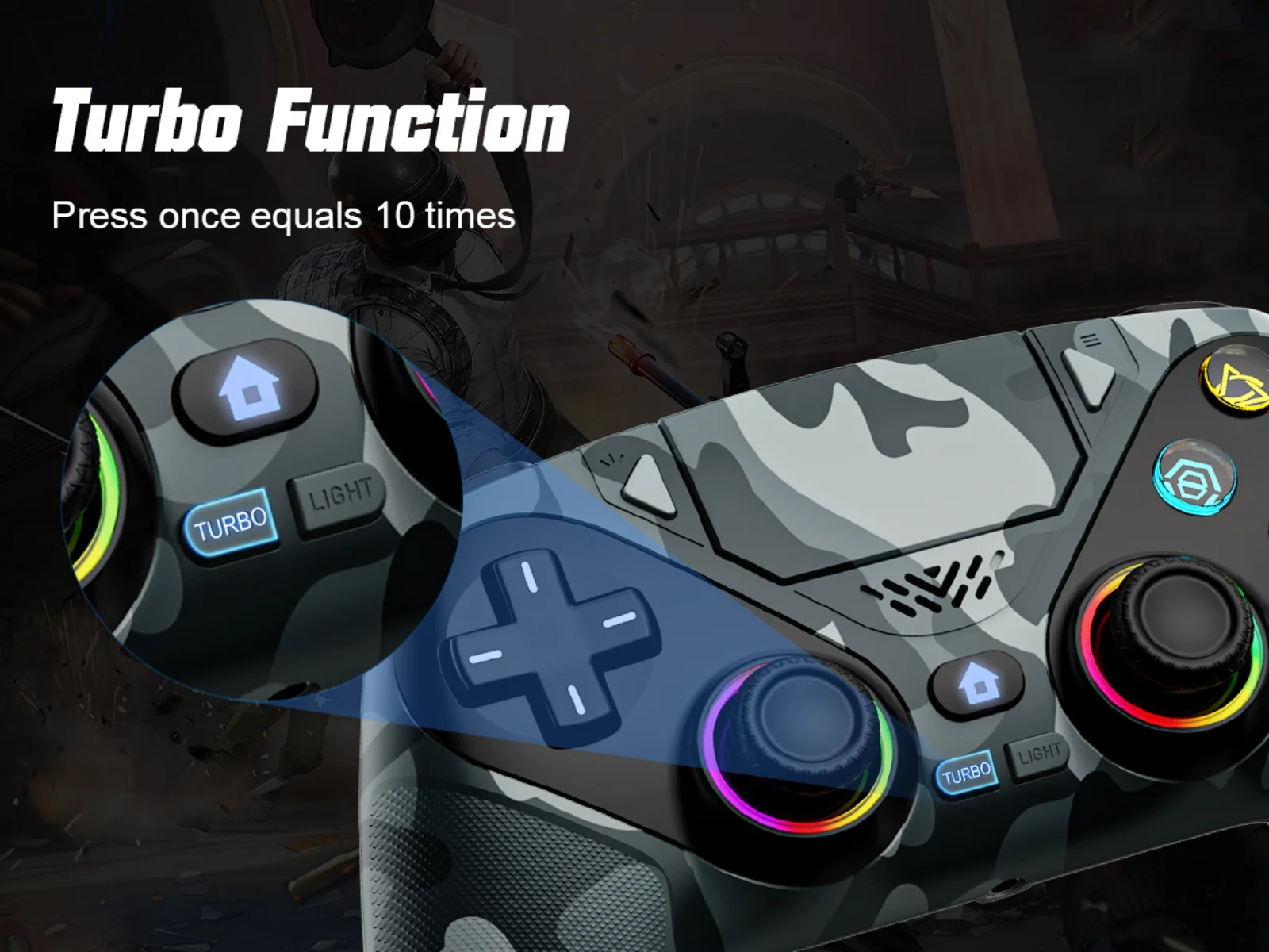 Controller für PS5/PlayStation 5 Pro/Slim/PC, kabellose Gamepads, RGB-Hall-Effekt, kein Drift, Spiel-Joystick mit Dual-Vibration, Marco/Turbo-Funktion – Detail 27