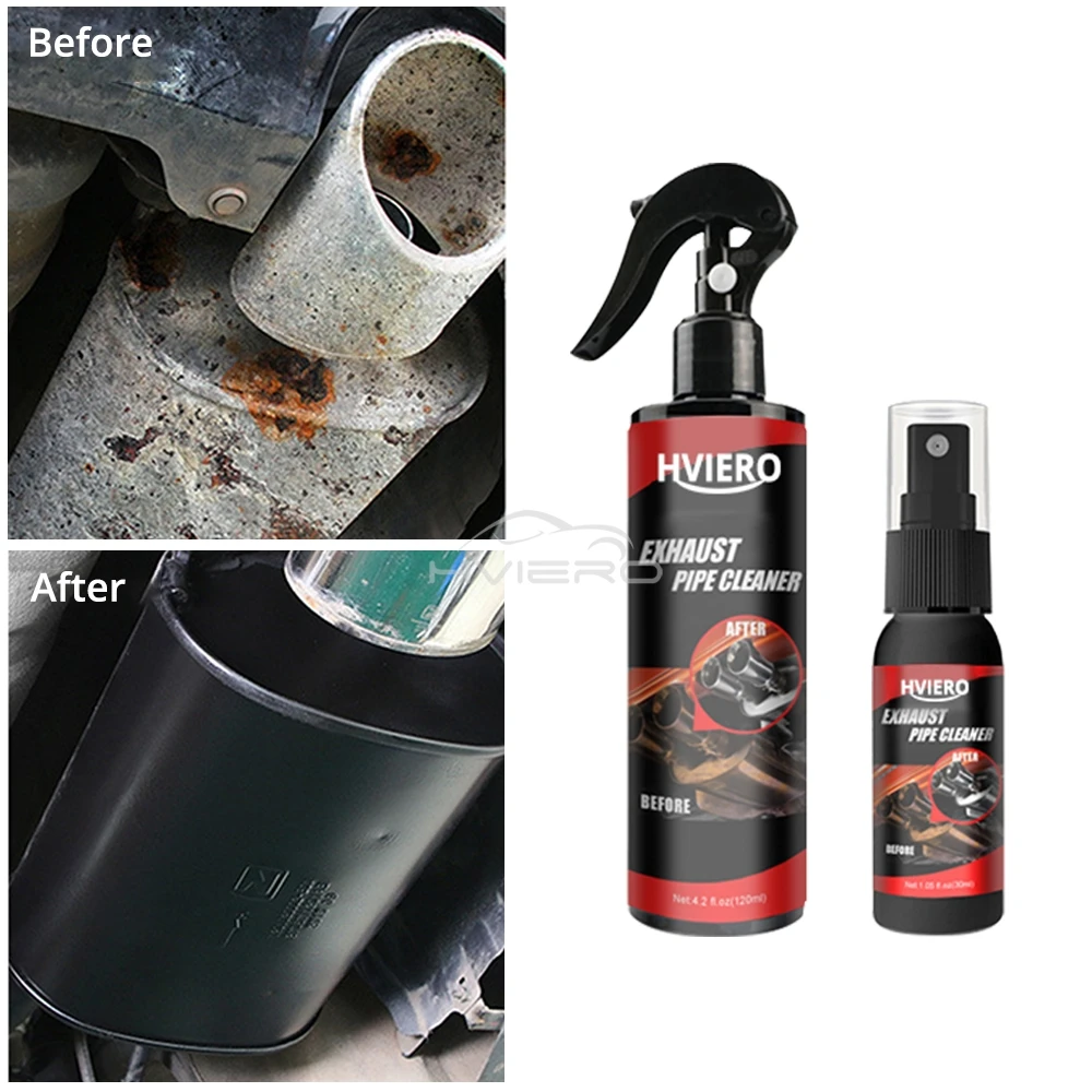 30ml 120ml Remover Rust Car Exhaust Pipe Anti-Rust Spray Metal Surface Cleaner Multi-Purpose Maintenance With Sponge Brush Clean