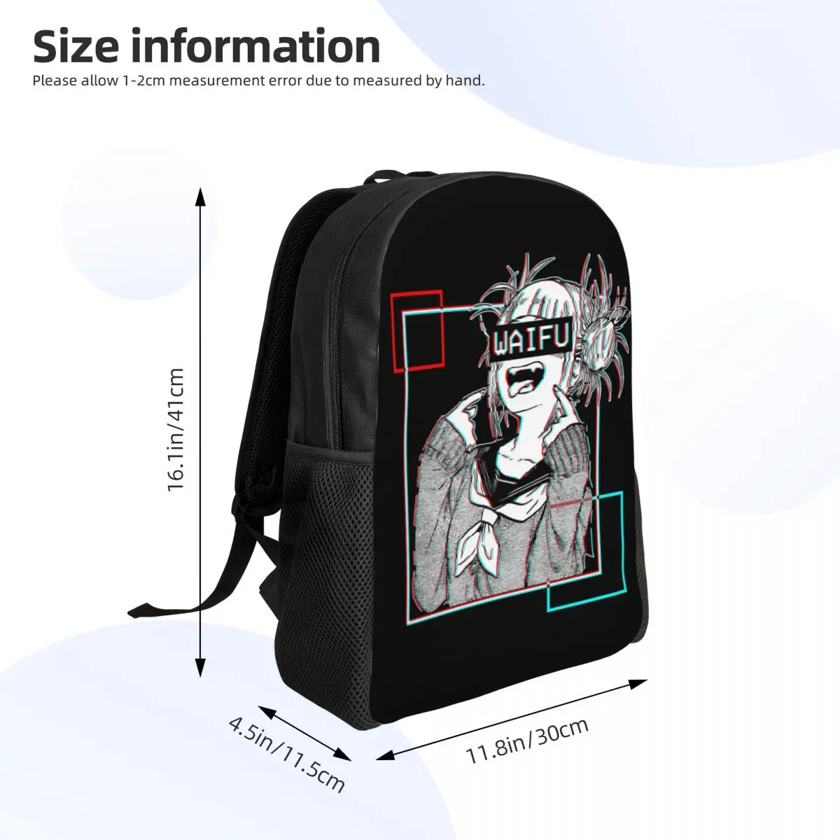 Personalized Toga Himiko Glitch Backpacks Women Men Casual Bookbag for School College My Hero Academia Bags