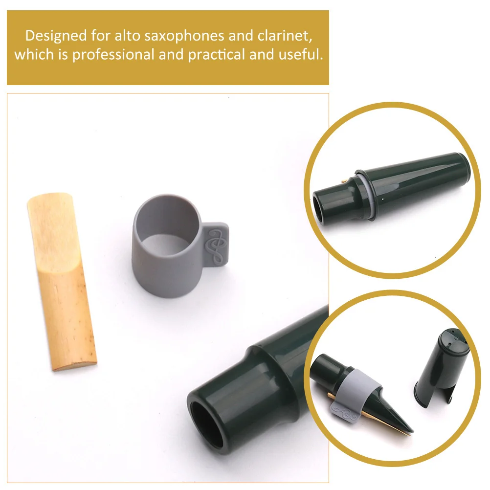 

1Set Alto Sax Saxophone Mouthpiece Reed Ligature Cap Kit Parts Accessories Supplies for Alto Saxophone Sax Ligature