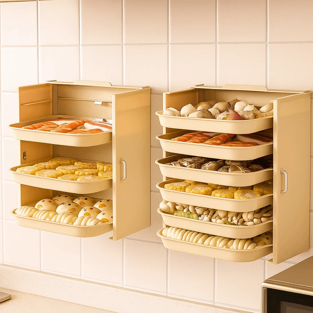 

Креативный держатель для хранения кухонной посуды, складная настенная полка для подготовки посуды, компактная 3/6 ярусов полка-органайзер для кухни