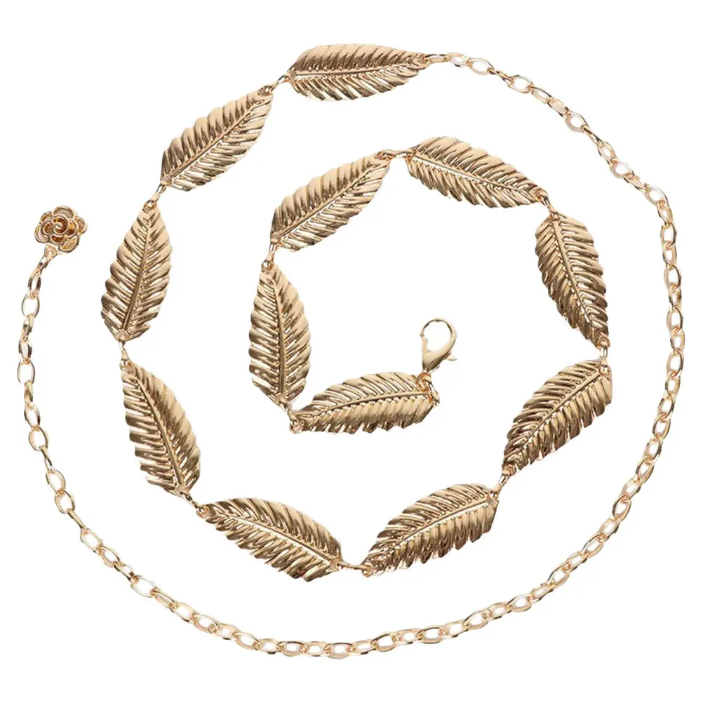 

Women Waist Chain Metal Leaf Chic Design Belly Chain Body Jewelry for Summer Beach Festival Party Wear Body Chains for Women