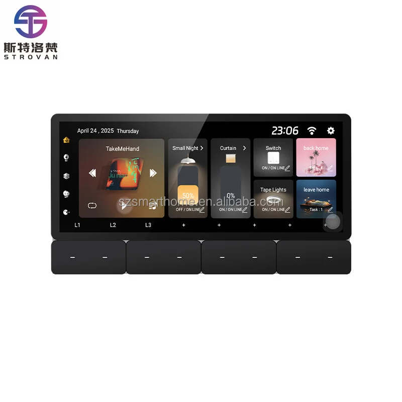 

STLF Tuya 6.2 Inch Smart Control Panel Zigbee Gateway EU UK Infrared Remote Control Android Operation Body Sensor for Smart Home