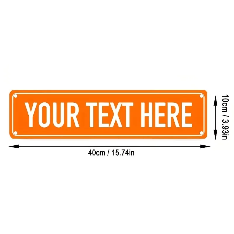 Custom Metal Sign, Customized Metal Door Sign - Personalized Text Display | Indoor/Outdoor Use, Wall-Mounted, Classic Style