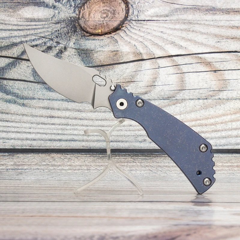 

EVIL EYES Custom Strider PT Pocket Folding Knife CPM 20CV Blade Personalized Anode Ti Handle Portable EDC Outdoor Tactical Tools