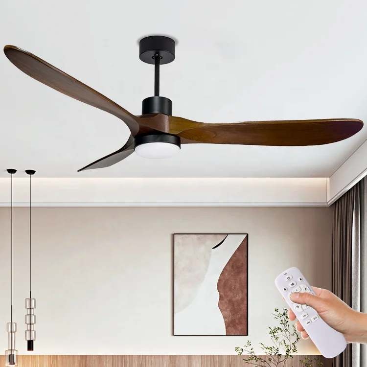 Nordic Simple 60 Inch CB CE Approved Reversible DC Motor ABS 3 Blades Remote Control Bldc Led Ceiling Fan With Light