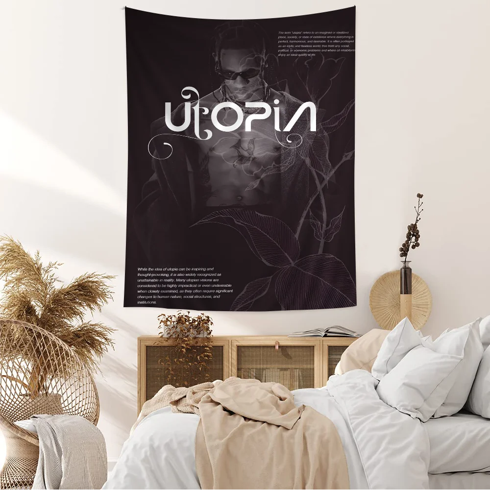 Utopia Album Cover Tapestry Art Printing Art Science Fiction Room Home Decor Home Decor