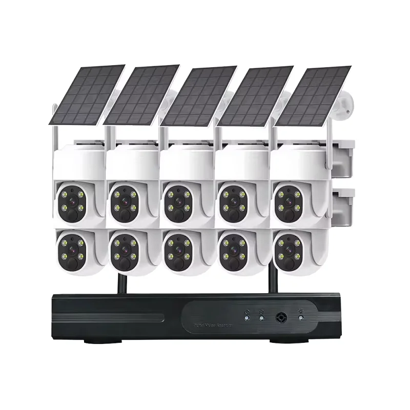 

10CH 4MP Camara De Seguridad 8CH 6CH 4CH NVR Kit Wireless Solar Power Security PTZ WiFi Outdoor CCTV Camera Surveillance System