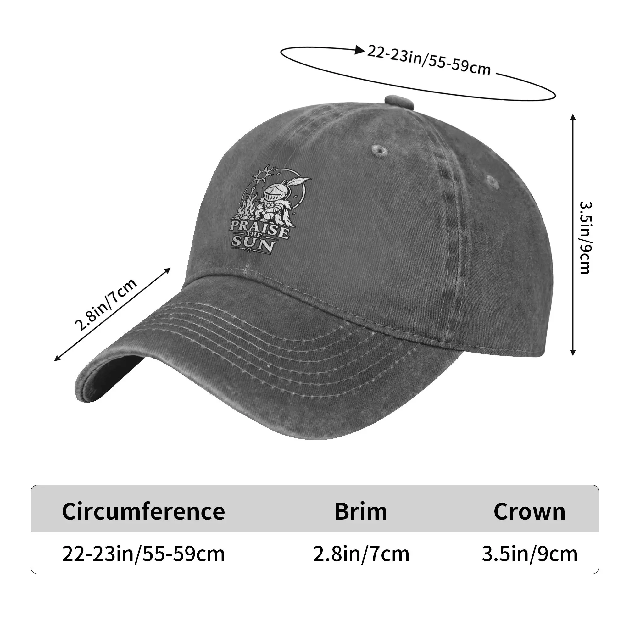  Dark Souls Praise The Sun  Baseball Cap Outfits For Unisex  Adjustable Trucker Hat