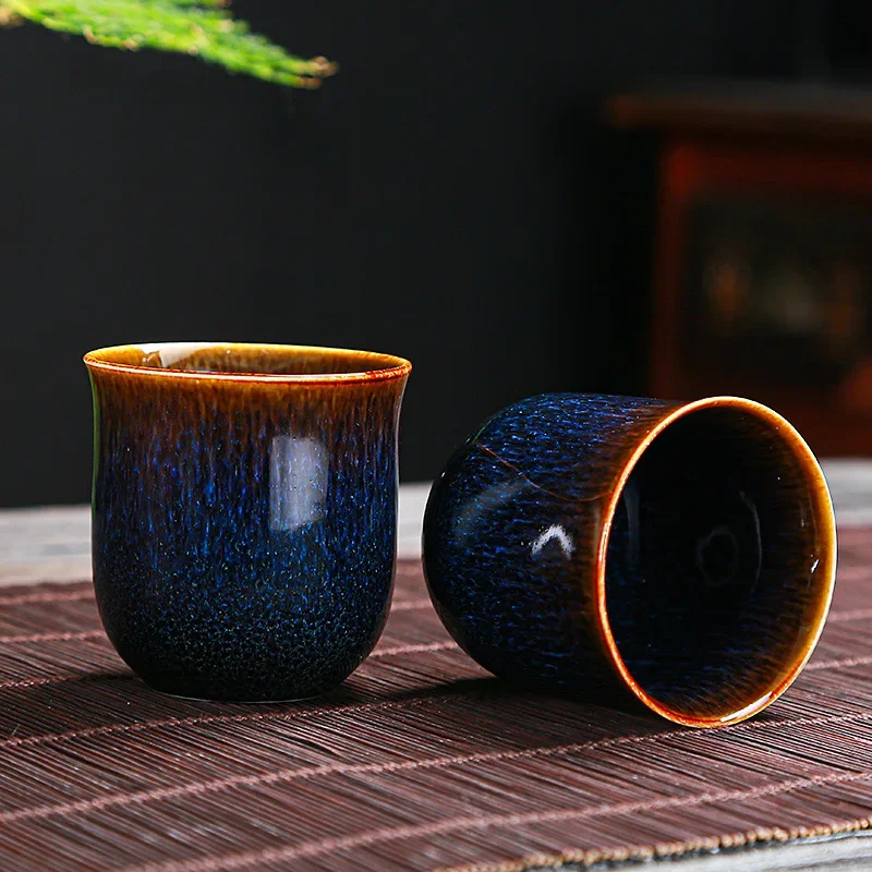 Creative Kiln Transformed Lifting Beam Teapot Tea Set Kiln Transformed Brushed Glaze Kung Fu Tea Set Large Teapot Large Cup
