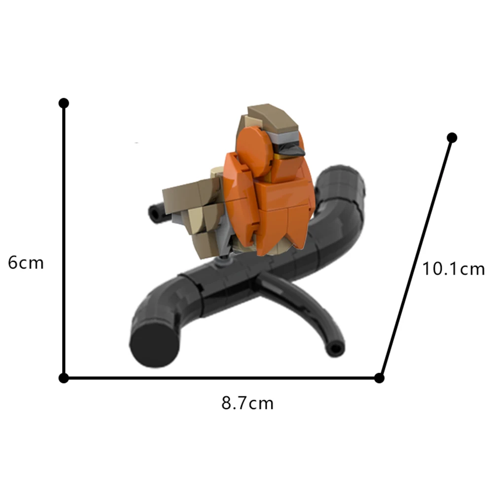 MOC-132640 Birds Eurasian Blue Tit and Redbreast Building Blocks Cute Birds Budgerigar Model Bricks DIY Creative Toys Kid Gift