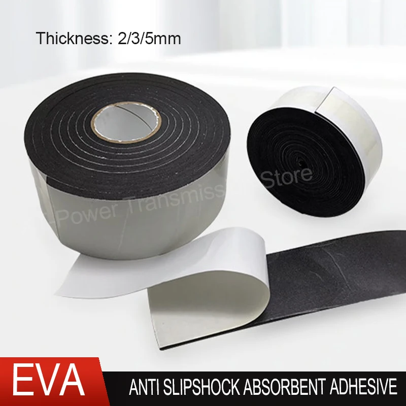 Esponja de eva grossa 2/3/5mm, faixa de amortecedor de carro, tira adesiva de face única, borracha eva, à prova de vento, fita de vedação anticolisão