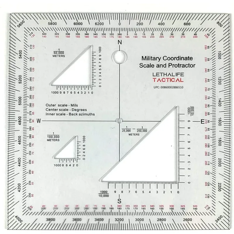 

Military Protractor - Perfectly Cut for Land Nav