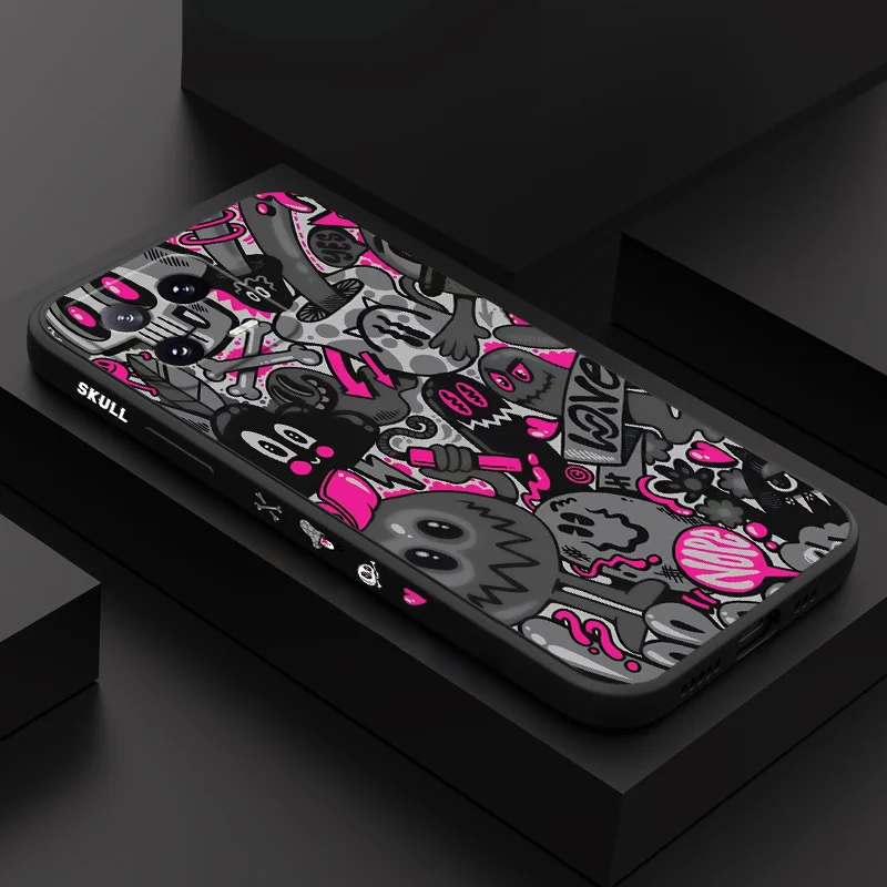 

Rose Skull Phone Case For Xiaomi Mi 14 14T 13 13T 12 12X 12T 12S 11 11T 10 10T 9 9T Pro Lite Liquid Silicone Cover