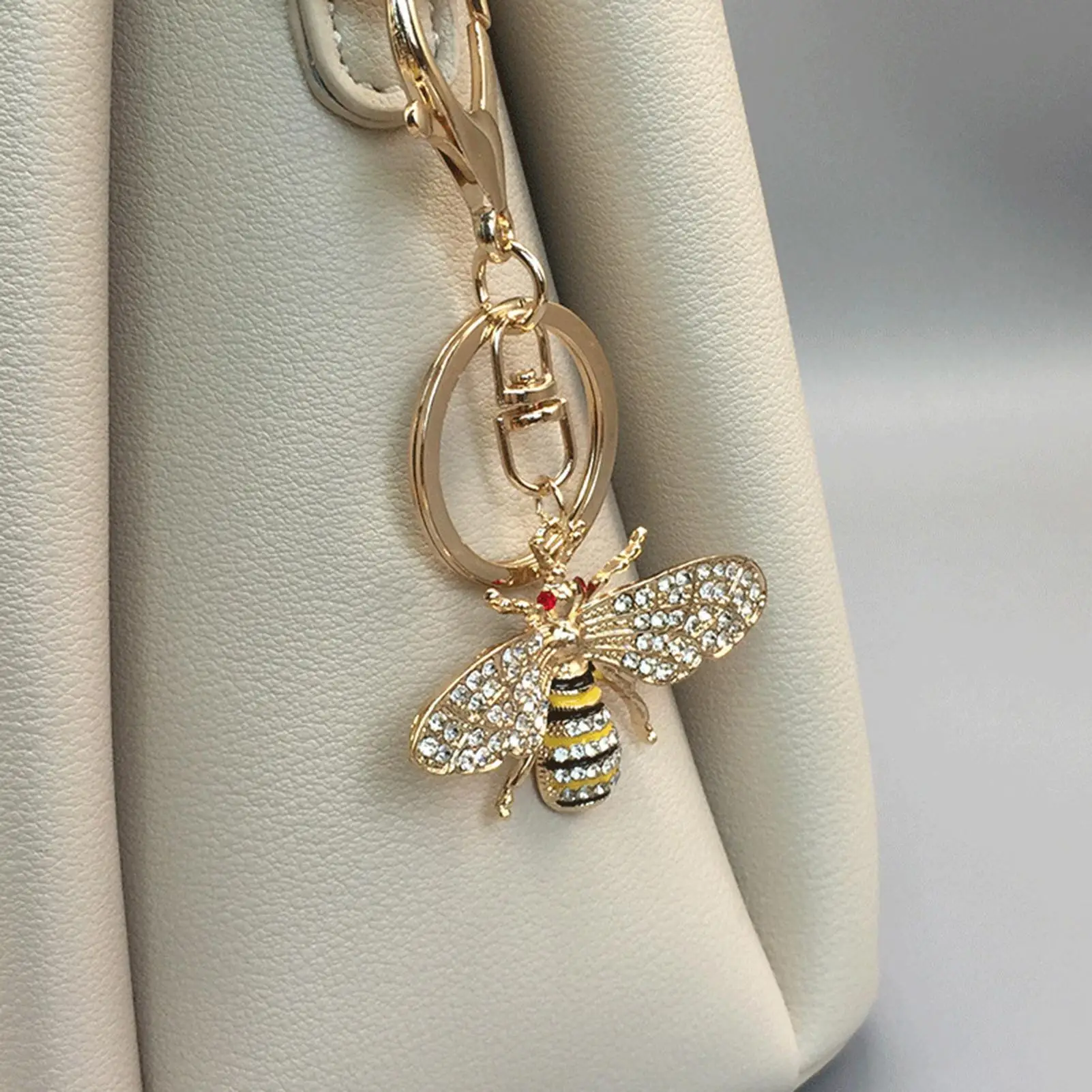 Abalorio de abeja para bolso, llavero de abeja con diamantes de imitación, cartera, bolso, bolsos, accesorios, decoración de mochila para hermanas, mujeres, papá y amigos