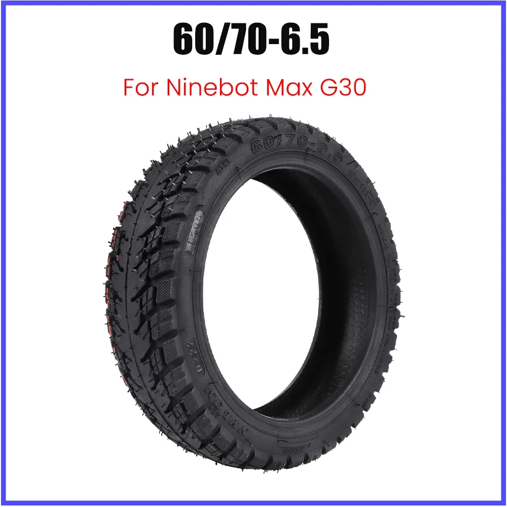 

10-дюймовая внедорожная бескамерная шина 60/70-6,5 для Ninebot Max G30 10x2,5, внутренняя трубка 90 ° Детали колес электрического скутера клапана