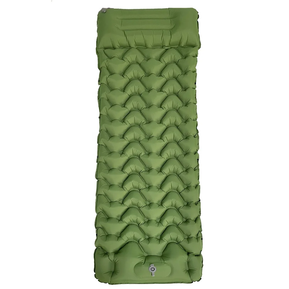 

8cm Thick Lightweight Single Camp Air Bed Connectable Double Camping Pads Compact Inflatable Roll Camping Mattress for Outdoor