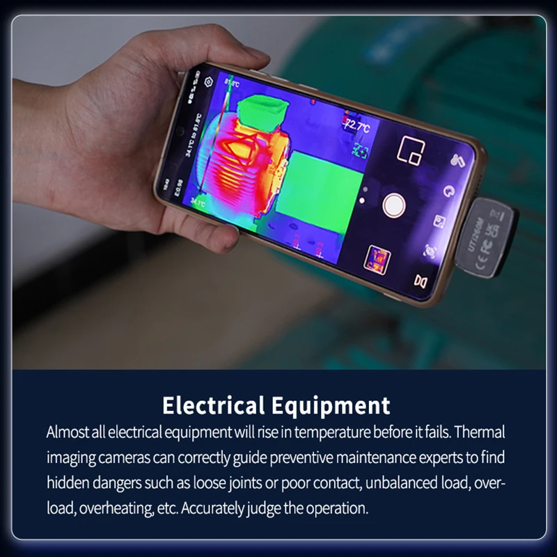 UNI-T Thermal Imager For Mobile Phone UTI260M UTI256M 256x192 Pixel Thermal Imaging Camera Water Pipe Floor Heating Detection