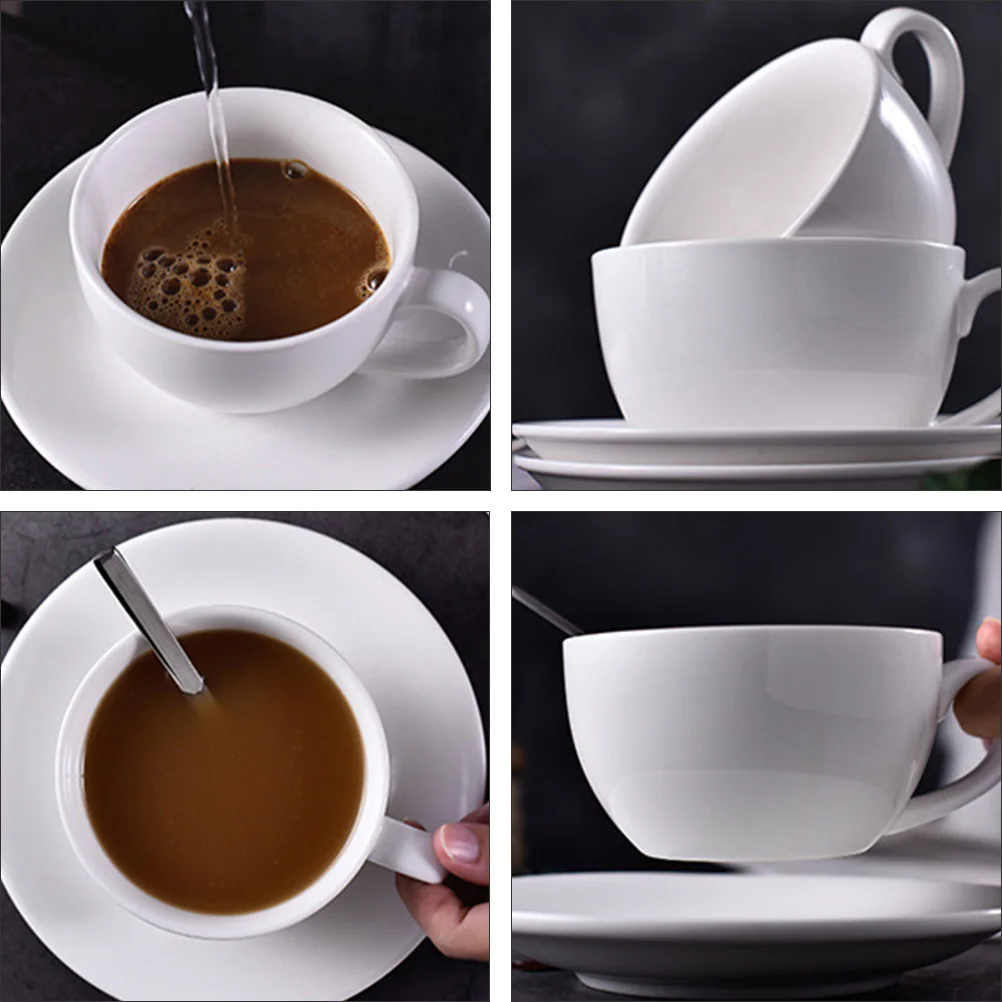 1 مجموعة فنجان القهوة طقم أطباق السيراميك الأبيض 250 مللي القدح للشاي الساخن الشوكولاته المياه المنزل مكتب مقهى مطعم استخدام شاي بعد الظهر