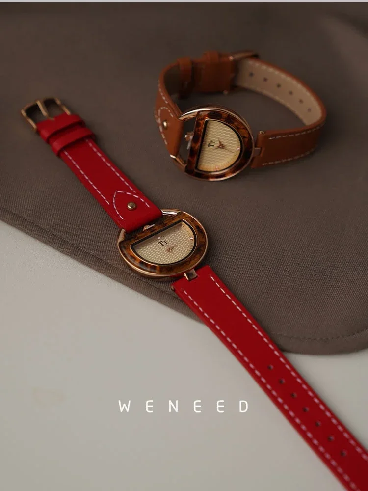 Moda temperamento vintage sênior simplicidade relógio de quartzo para mulher menina estudante presente acessórios femininos 