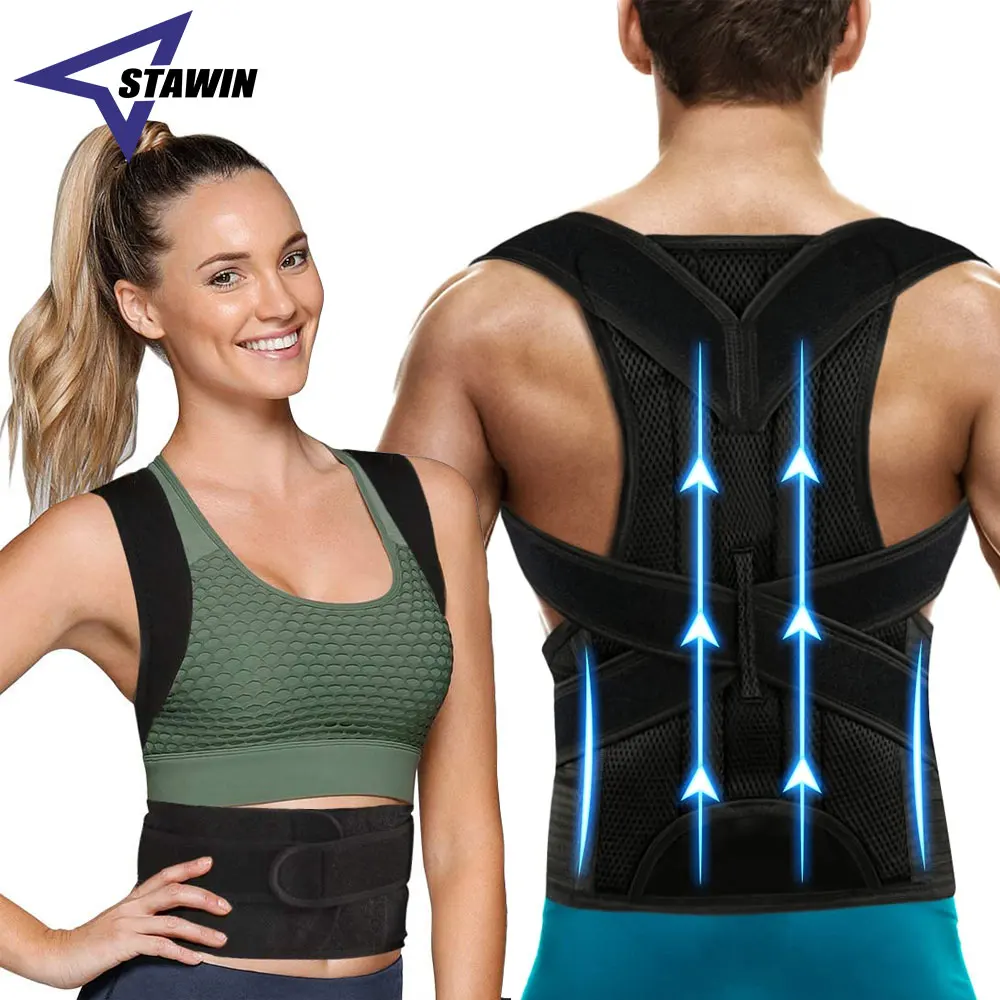 Posture Corrector with Adjustable Back Support for Men and Women Comfortable Breathable Brace Provide Pain Relief Neck Shoulders