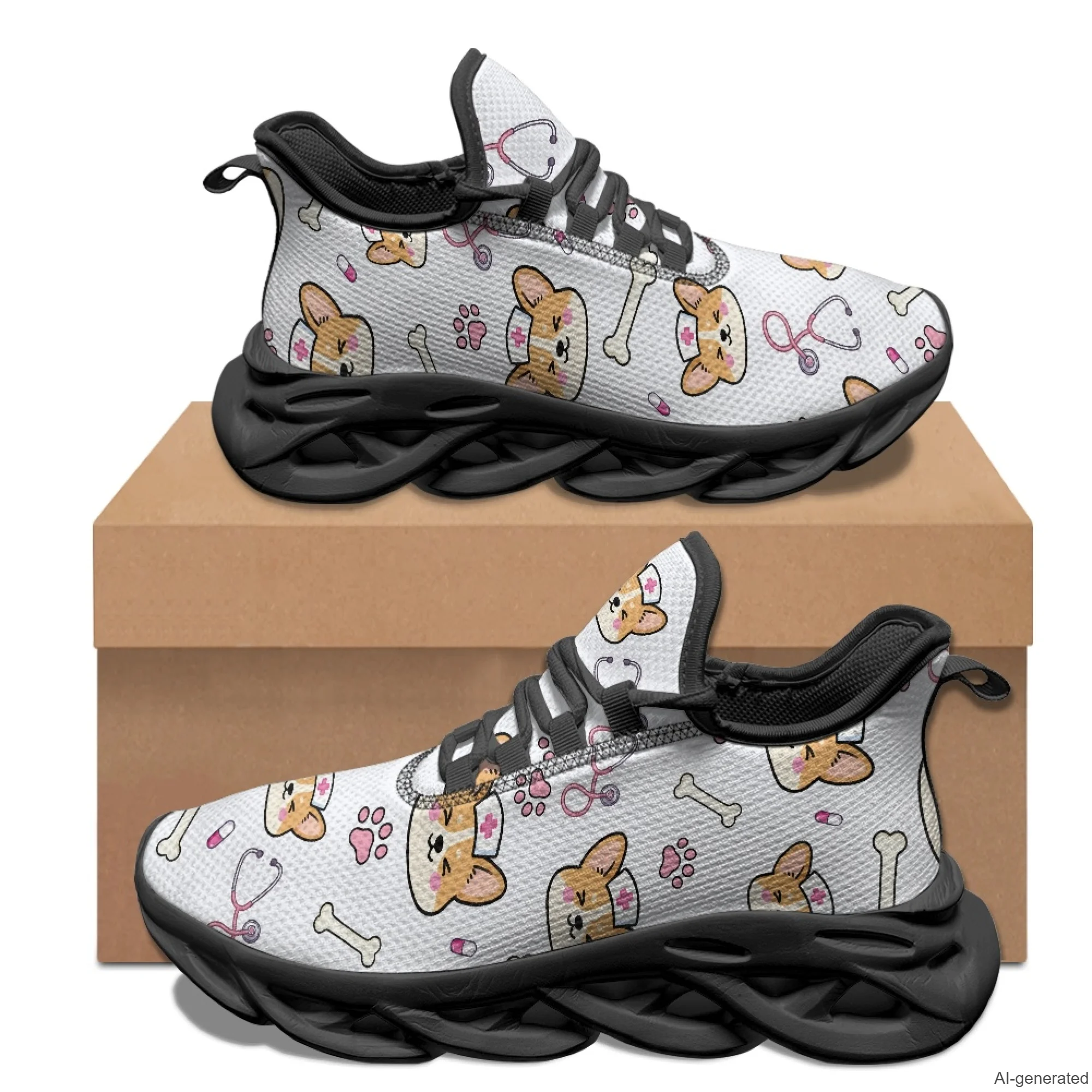 XIXIRIMIDO Max Soul Shoes Pet Medical Pattern Print Running Shoes for Men Casual Fashion Women Snakers Walking Shoes 35-48