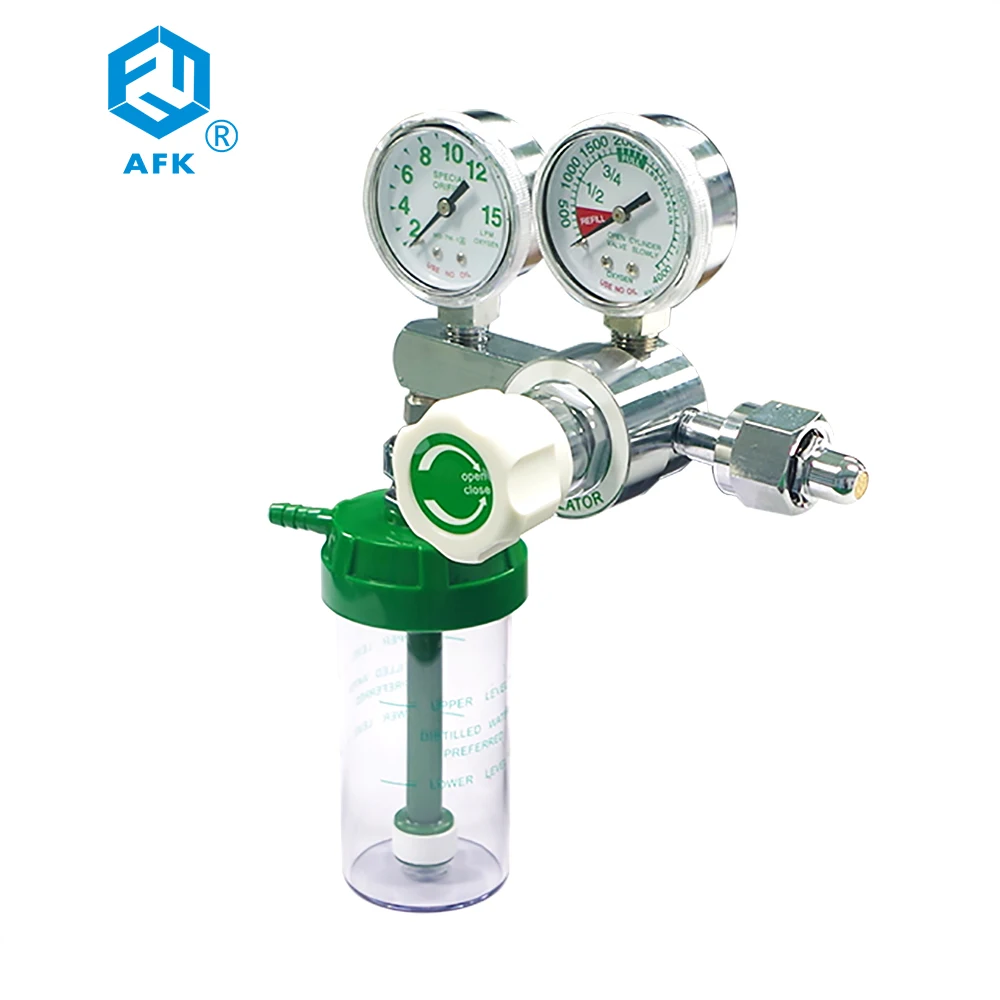 Medical Oxygen Regulator CGA540 with Flowmeter Gauge High Pressure For for Oxygen Cylinder 4000psi