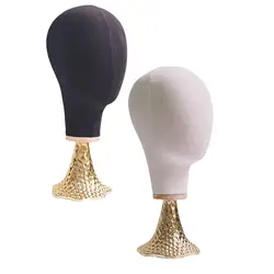 Mannequin Head Wig Stand, Elegant, Multifunctional, Caps Rack Hairpieces Display Holder Detachable for Business Salon