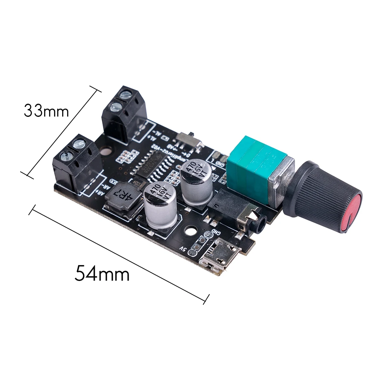 DIY Alta Potência Placa Amplificador Estéreo, Módulo Amplificador de Áudio, 5V, Classe D, LTK5328