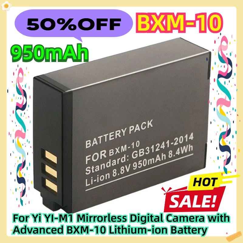 

For Yi YI-M1 Mirrorless Digital Camera with Advanced BXM-10 Lithium-ion Battery