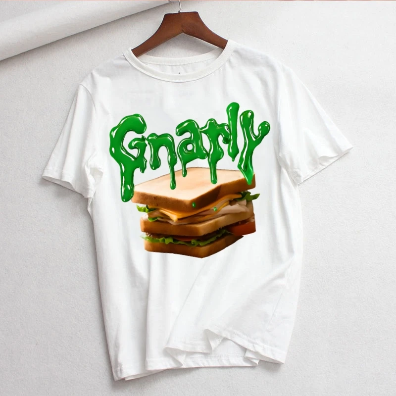 KATSEYE Gnarly Damen-T-Shirt mit modischem Aufdruck, kurzärmelig, für den Sommer, Damen-T-Shirt mit Grafik – Detail 3